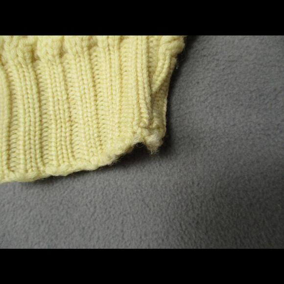 vtg 70s JANTZEN Sweater Sz M Ivory Virgin Wool Chunky Knit USA Fishermans - Picture 3 of 9